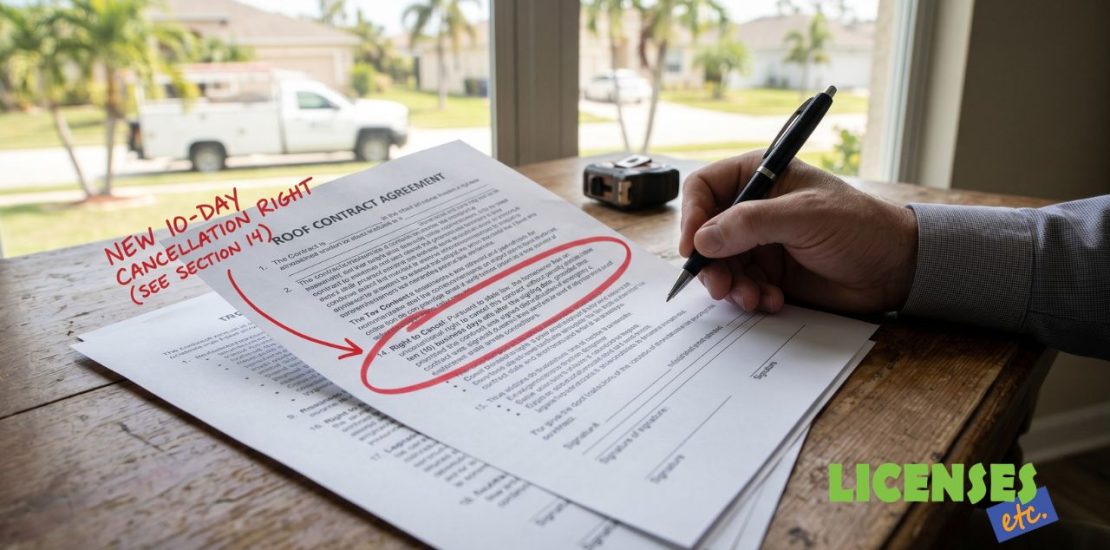 10 Day Roofing Clause in Contracts for Florida Contractors